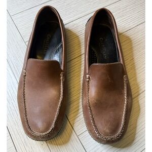 Cole Haan Ladies Brown Leather Loafer Slip On Shoes 7.5 B Preppy Travel Comfort